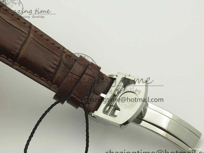 MIROTIME 0701 Lightweight Portuguese Tourbillon IW504602 SS ZF Best Edition Gray Dial on Brown Leather Strap 7177